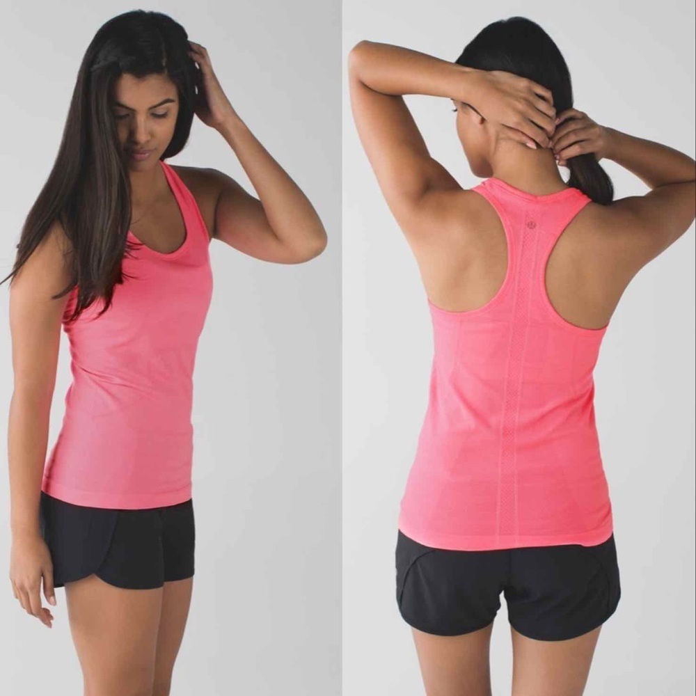 Lululemon Athletica Swiftly Tech Racerback Size 8 Yoga Bright Neon Pink Women's